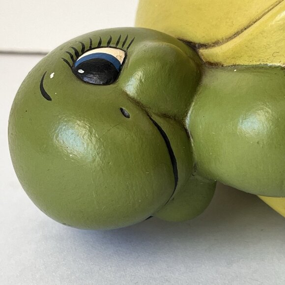 MCM 70s BoHo Ceramic Turtle Tortoise Figurine w/ Holes for Pens Makeup Brushes - Picture 9 of 13